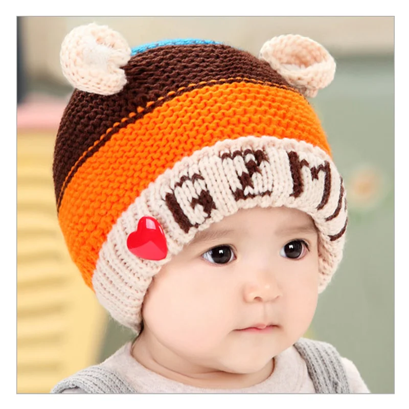 Winter ear muff hat crochet baby hat for children Girls Boys Headband Acrylic Hats Knitted baby cap All For Children’s Clothing