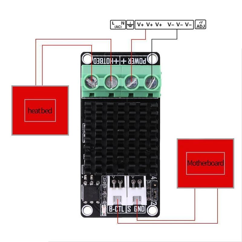 Mayitr 1pc 30A Heating-Controller MOS Module MKS MOSFET For 3D Printer Heatbed Extruder MF
