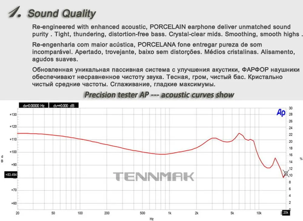 TENNMAK фарфоровые наушники 3,5 мм высококачественные металлические наушники* 3 цвета