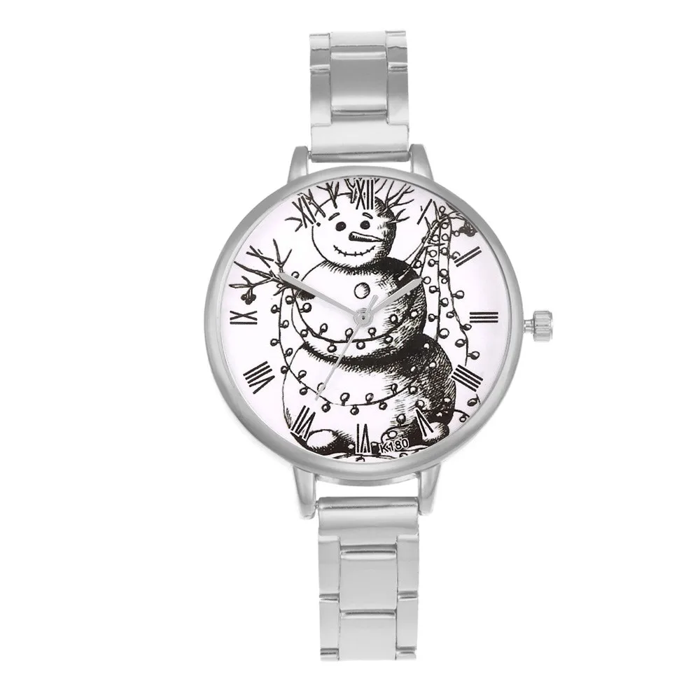 Женские Кварцевые аналоговые наручные часы с циферблатом роскошные рождественские часы простые Стальные наручные часы женские часы Orologio Relogio Feminino