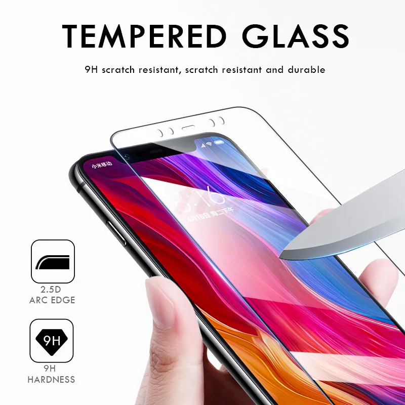 H& A 4 шт. Защитное стекло для экрана Xiaomi Mi 8 9 SE Max 2 полное покрытие для Xiaomi Mi 8 A1 A2 Lite 9T Pro Max 3 закаленное стекло