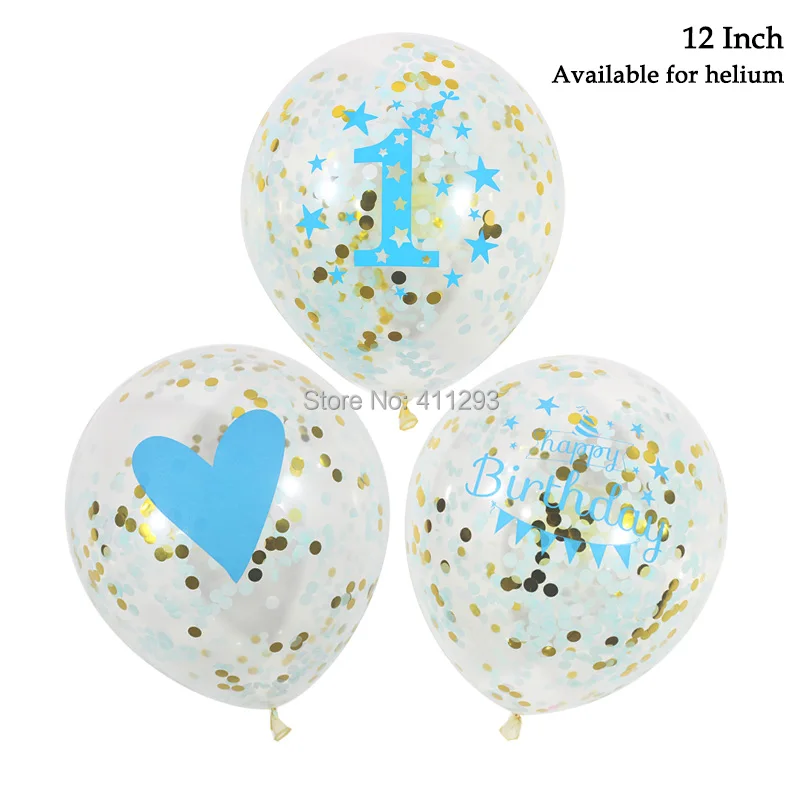 1st на день рождения воздушные шары От 1 до 9 лет на день рождения воздушные шары Для мальчиков и девочек дети баннеры для дня рождения вечерние украшения шарики в форме цифр