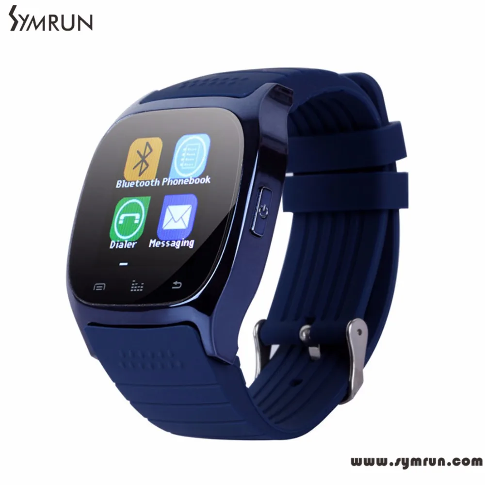 Symrun Waterproof Smartwatch M26 Bluetooth Smart Watch With LED Alitmeter Music Player Pedometer For Apple IOS
