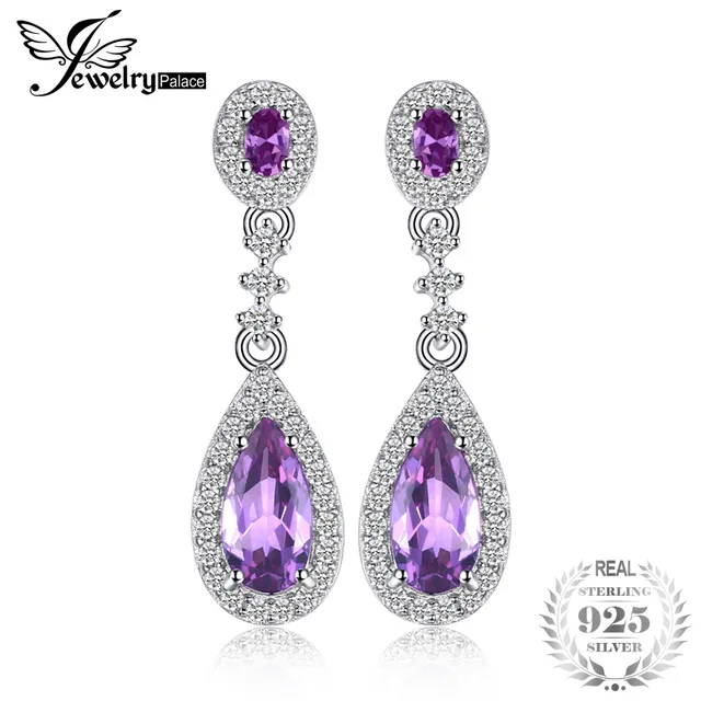 Jewelrypalace Luxry 4 2ct Created Alexandrite Shire Drop Earrings Jewelrypalace Luxry 4 2ct Created Alexandrite Shire Drop Earrings Real 925 Sterling Silver Jewelry Brand New