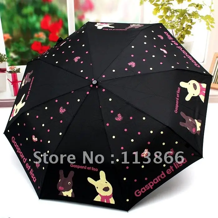 Bird folding umbrellas bugs bunny three fold umbrella cartoon umbrella