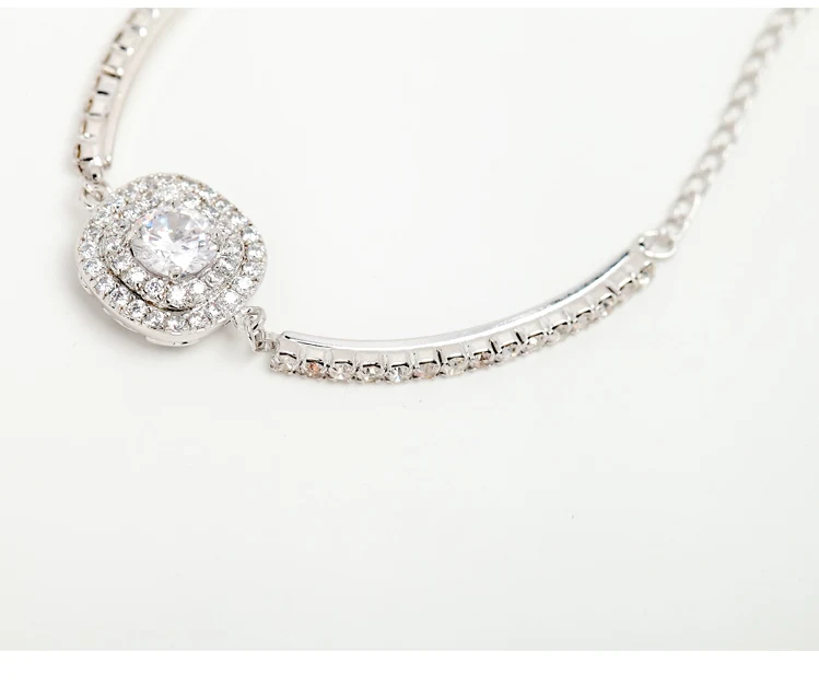 Luoteemi Brand Link Bracelet Сердца и стрелы хрусталя циркон браслет для женщин высокое качество ссылка браслеты оптом