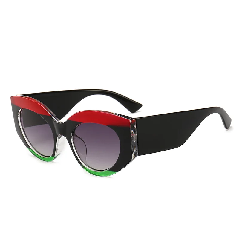 Мода Солнцезащитные очки женские роскошные брендовые винтажные толстые ноги солнцезащитные очки для женщин Gafas De Sol Mujer - Цвет линз: C3 Red Black