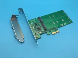 PCI Express до 2 х NGFF M.2 ключ-B расширения карточка SSD адаптер NCQ Max Скорость 6 Гбит/с
