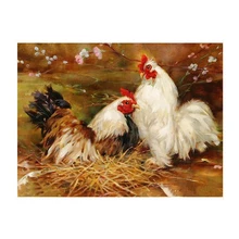 Цыпленок Family.40x50cm, живопись по номерам, сделай сам, настенное искусство, декор гостиной, пейзаж, фигура, животное, цветок, мультфильм