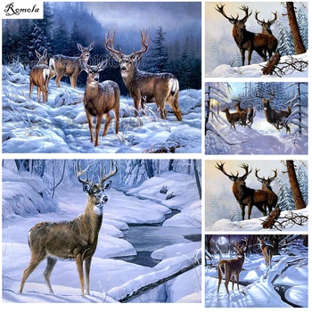 

5D DIY diamond paintings Snow wolf square/round Embroidery Pattern 3D Cross stitch kits mosaic pictures wall stickers