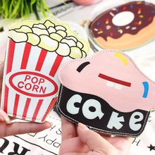 Милый мультяшный нулевой кошелек для ключей, Детские кошельки для девочек, держатель для карт, изменение денег, женская кожаная сумка для торта с мороженым