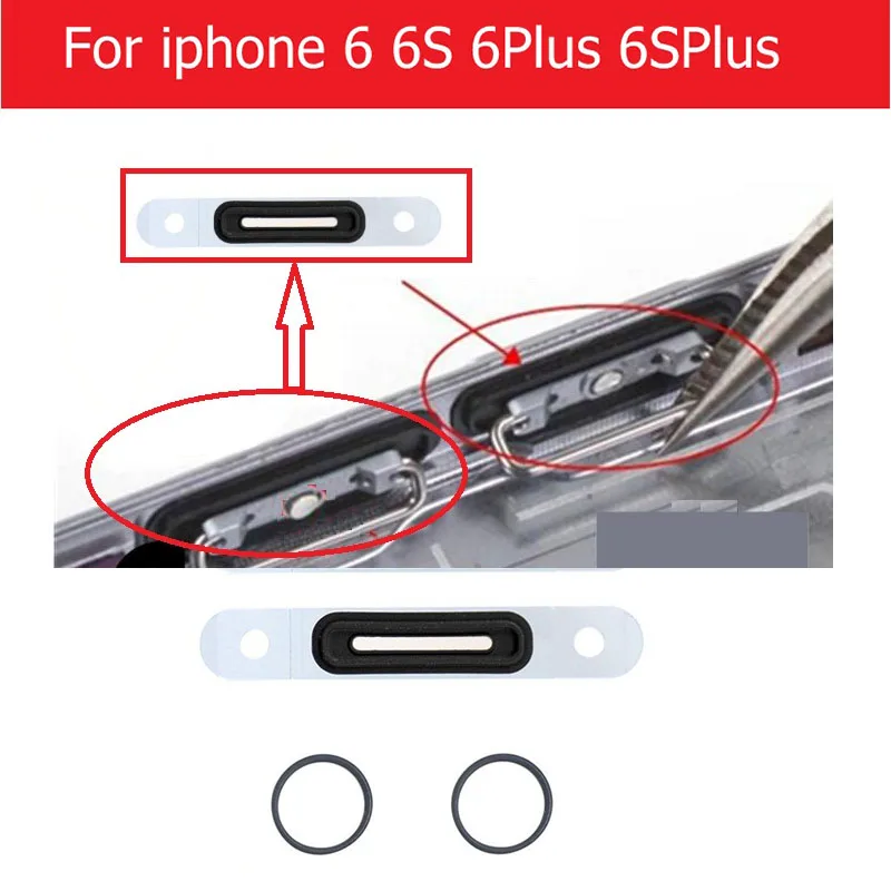 

Waterpoof Ring Rubber On Voulume Side Button For iphone 6 6s Plus Volume Control Side Key Of Waterproof Ring Seal Repair Parts