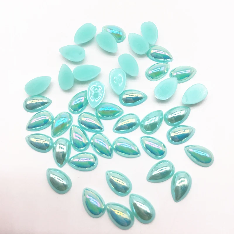 6x10/8x12/10x14/13x18mm Flatback Half Teardrop Shape Plastic ABS Imitation Pearl Beads For Jewelry Craft Scrapbook Decoration