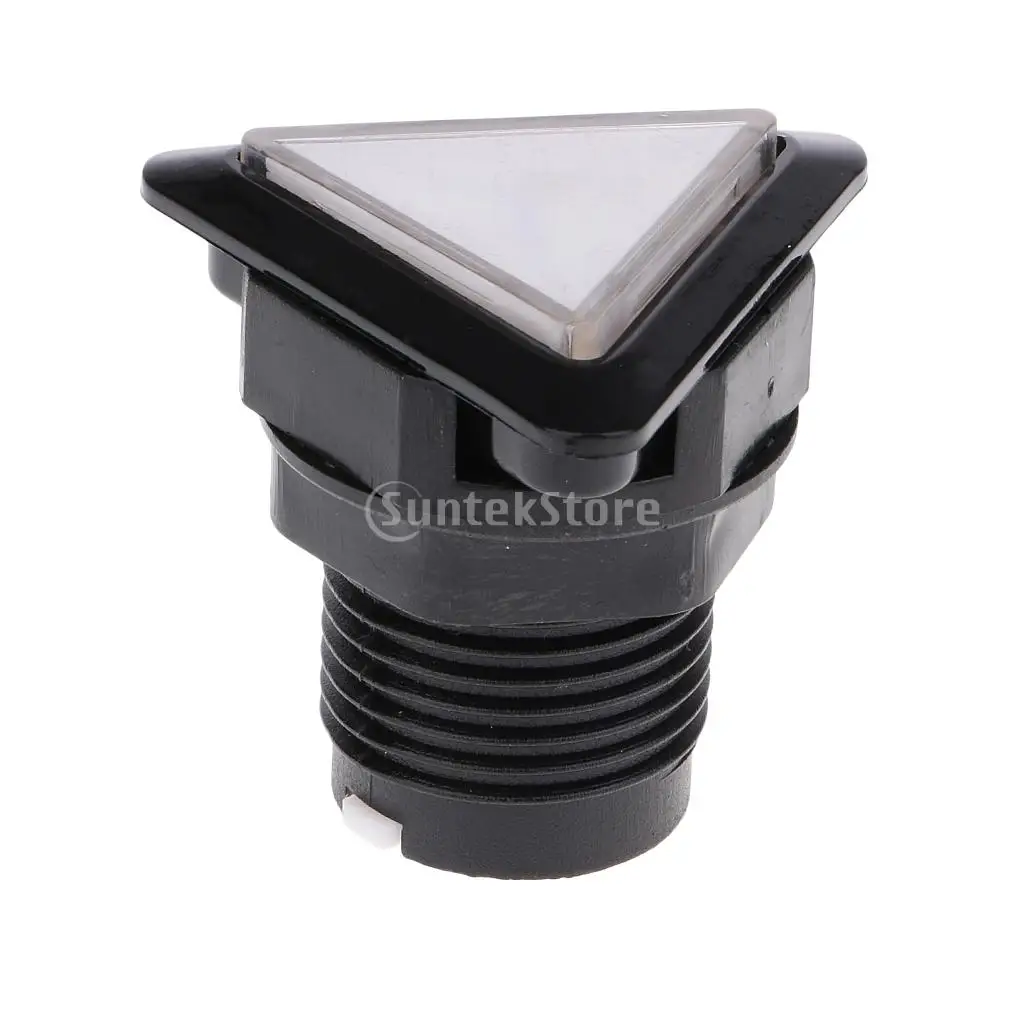 Triangle Arcade Game Machine Push Button with 12V led lamp illuminated 3.9x3.9cm