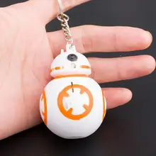 Hot Sale Star Wars Action Figure Keychain With LED Light And Sound BB8 Droid Robot Keyring Pendant Toy