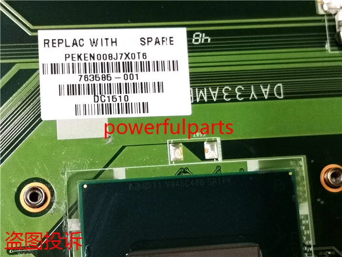 Для hp envy 15-k 15t-k материнская плата 763585-001 763585-501 763585-601 DAY33AMB6C0 Y33A i7-4710HQ HM87 и тестирование