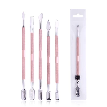 

UR SUGAR 5Pcs Rose Gold Cuticle Pusher Remover Dual-ended Stainless Steel Finger Dead Skin Push Kit Nail Art Tool