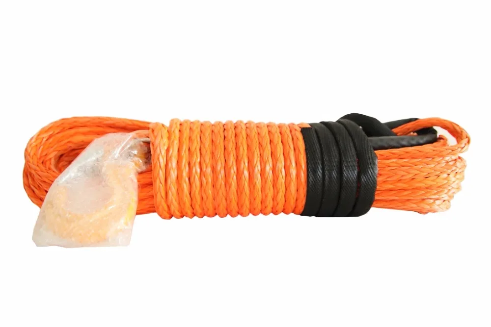 10mm*30m Orange Synthetic Winch Rope,ATV Winch Cable,Tow Rope Car for