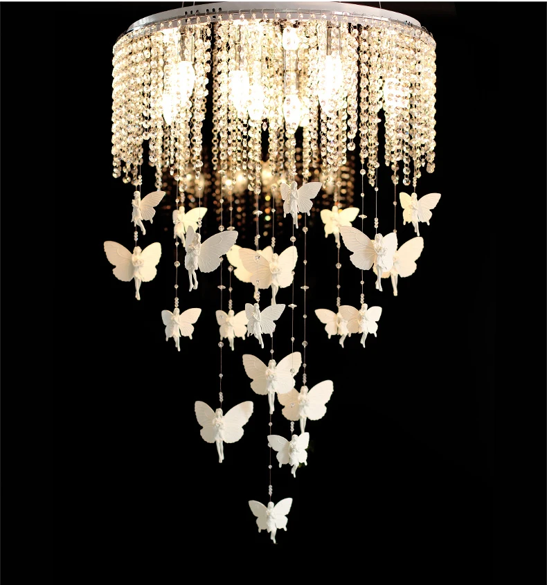 

Phube Lighting Lovely Angel Chandelier Nordic Modern Crystal Chandeliers Lustre Light Lighting Free Shipping