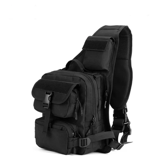 WOLFONROAD Открытый Одного Плеча Мешок Камеры Мешок Бег Трусцой Ranger Пакет Тактический Грудь Сумка Мужчины Спорт Велоспорт Мешок туристический рюкзак походный сумка тактическая L-SHZ-16 - Цвет: Black