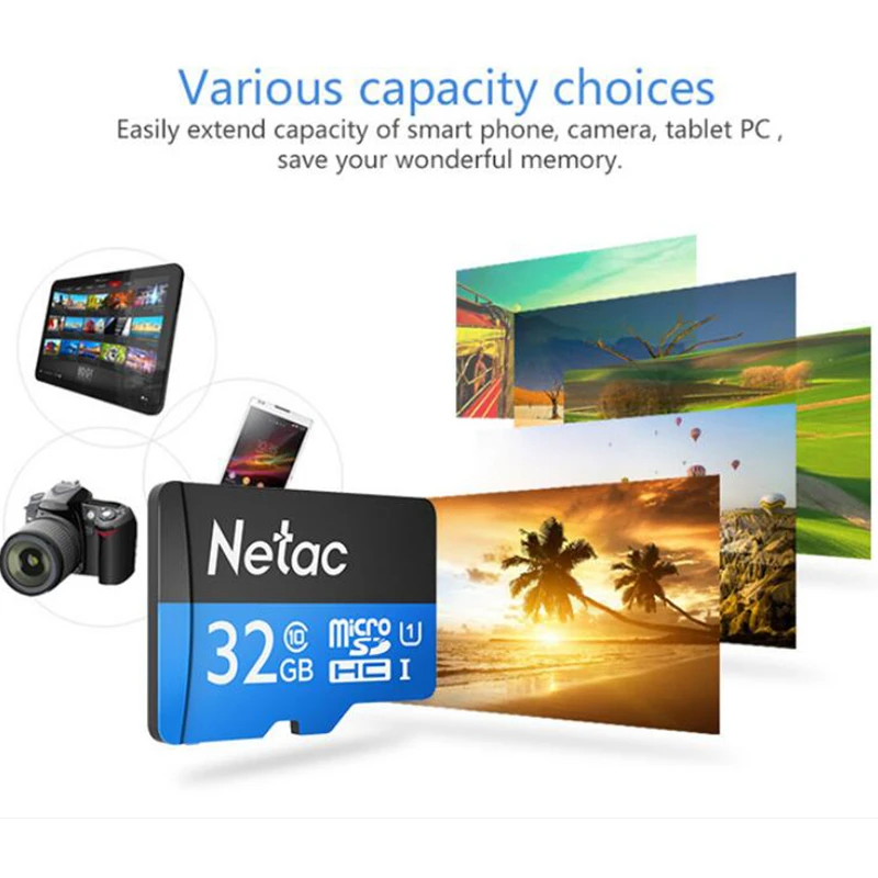 Netac P500 16G 32 ГБ 64 128 г карта памяти класса 10 TF карты флэш Micro SD хранения данных высокой