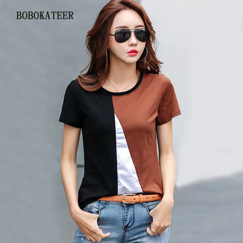 BOBOKATEER camisetas mujer verano Повседневная футболка женская футболка размера плюс женские топы летние футболки женская футболка