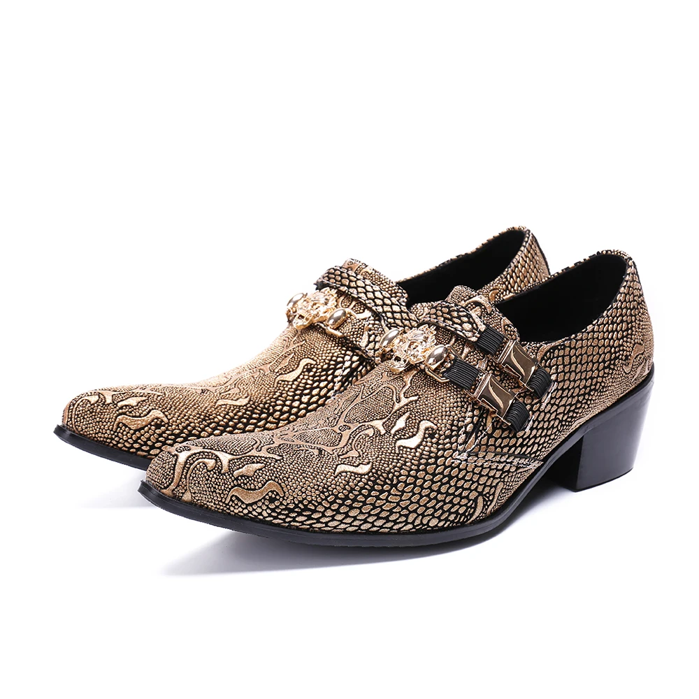 Christia Bella/Новые Роскошные Мужские модельные туфли в деловом стиле; мужские свадебные туфли из натуральной кожи; Social Sapato; мужские оксфорды на высоком каблуке