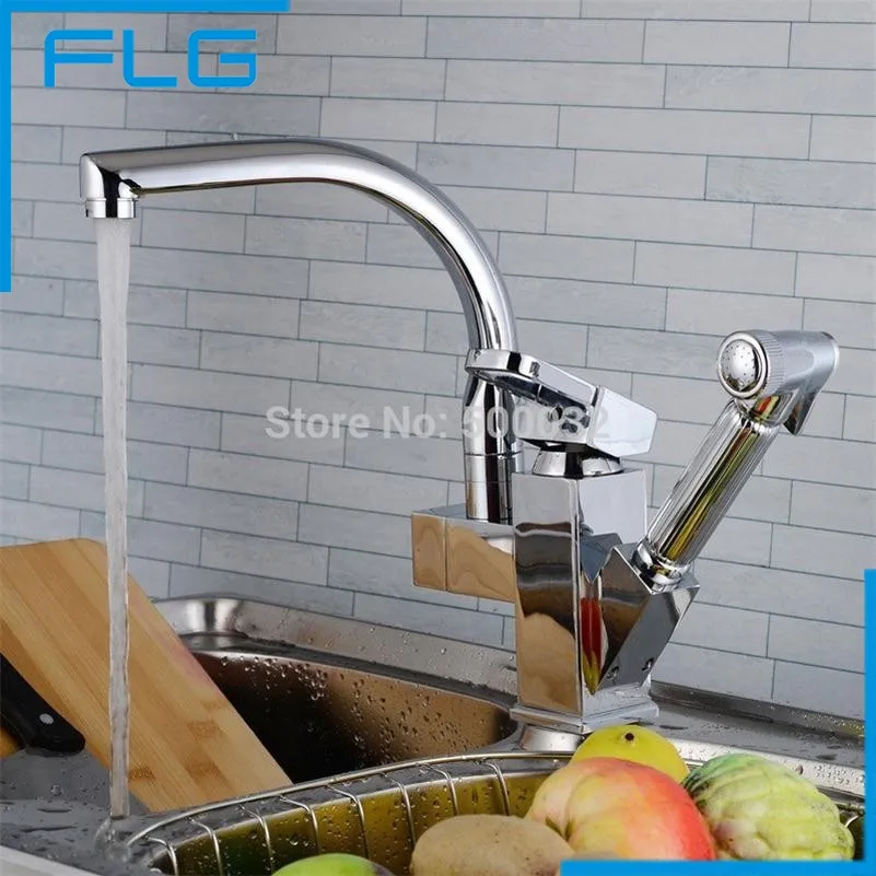 Deck Mounted Single Handle Pull Out Kitchen Sink Faucet Mixer, Hot Cold Water Tap Torneira Cozinha Water Mixers Taps