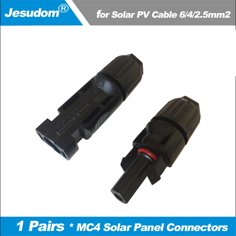 

1 Pair MC4 Connector Solar Connector PV Solar Panel Connectors Male & Female IP67 TUV 1000Vdc for Solar Cable 2.5mm2 4mm2 6mm2
