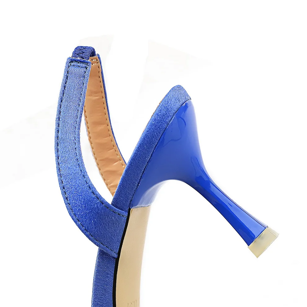 BIGTREE/элегантные женские туфли-лодочки на высоком каблуке со стразами свадебные туфли из флока с острым носком женские вечерние туфли с ремешками и стразами