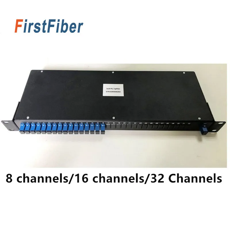 Монтируемый на стойку PLC сплиттер 1 U Высота 19 дюймов 8 каналов 16 каналов 32 каналов дополнительно SC APC/upc-разъем/адаптер