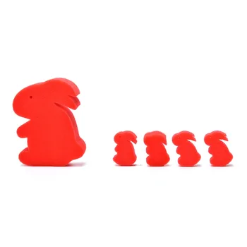 

5pcs/lot close-up Magic sponge Red Color rabbit children PVC Plastic magic toy