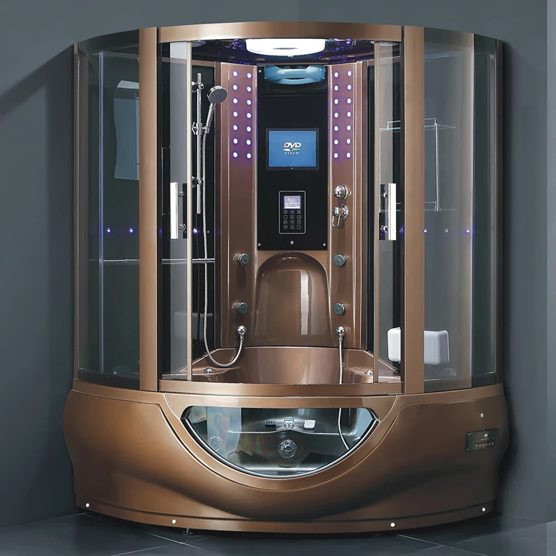 

multifunction white red black gold shower enclosure, shower cubicle with steam