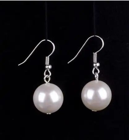 

Bohemia New fashion simple alloy 8mm 10mm Imitation pearl pendant female temperament earrings jewelry