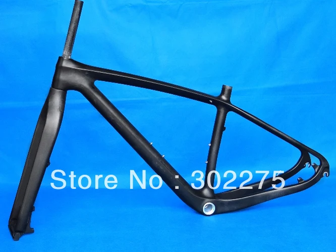 Полный Carbon Мэтт матовая горный велосипед 29ER MTB BB30 Рамки и вилка(15.", 17.5", 1"