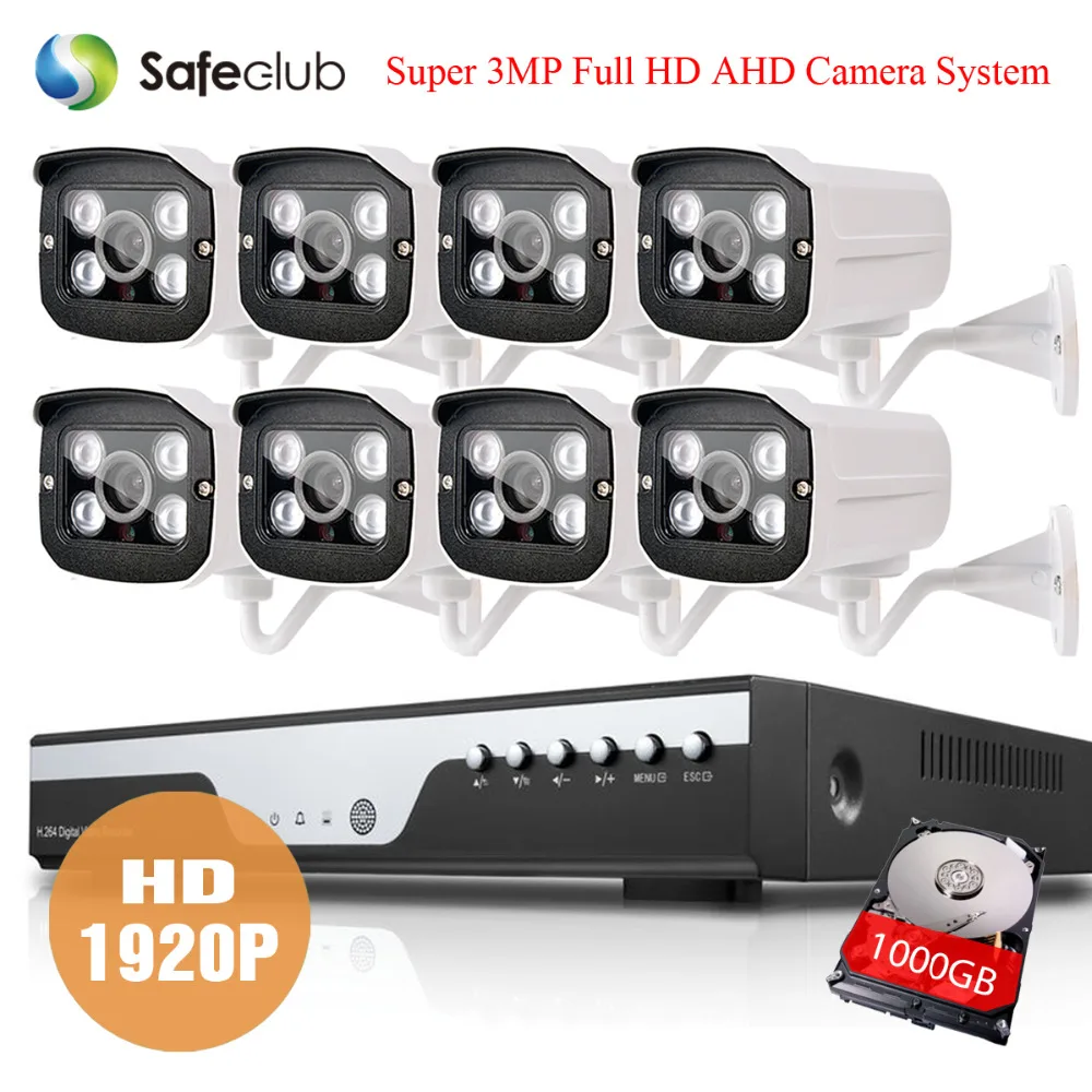 bilder für Super SONY IMX322 HD 3MP 1920 P überwachungskamera wasserdichte 4 * array leds mit 8 Kanal AHD-H 1080 p DVR Videoüberwachung system bilder für Super SONY IMX322 HD 3MP 1920 P überwachungskamera wasserdichte 4 * array leds mit 8 Kanal AHD-H 1080 p DVR Videoüberwachung system