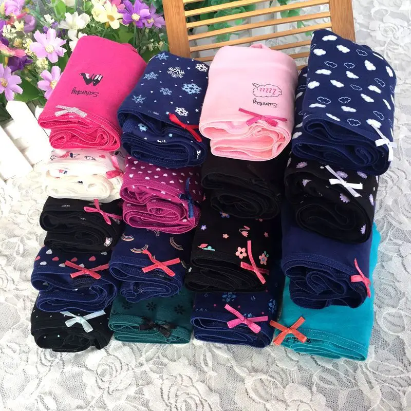 

5XL Ladies underwear woman panties plus size cotton panties for women everyday underwear 5pcs/lot