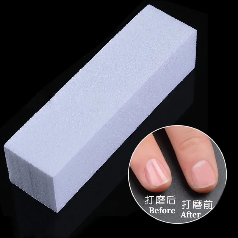 

1pcs sanding buffer block for UV n ail polish m anicure tool m anicure pedicure white form n ail buffer file