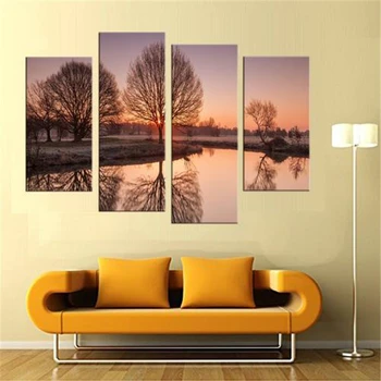 

Picture Painting Wall Art Room Decor Print Poster Sunset tree Wall Pictures for sitting Room Canvas Painting Shipped 24 Hour