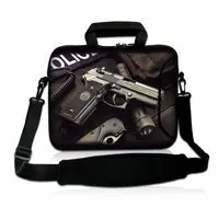 

Hot Sale! Cool Gun 10"Laptop Carrying Bag Sleeve Case Cover w/Side Pocket +Shoulder Strap For 9.7"~10.2" Laptop Tablet PC