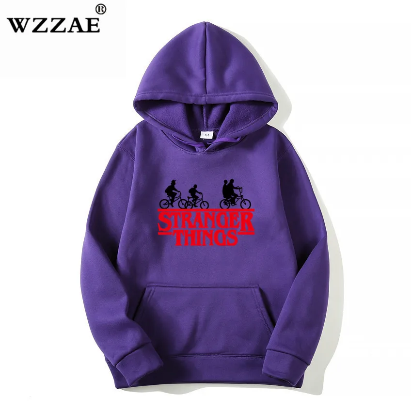 Stranger Things Hoodies Men Women Letters Print Autumn Harajuku Hip Hop Sweatshirt Man Fashion Wint