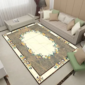 

Large size 3D carpet court Mat moisturizing short plush pad living room Rug marble pattern European bedroom sofa home decoration