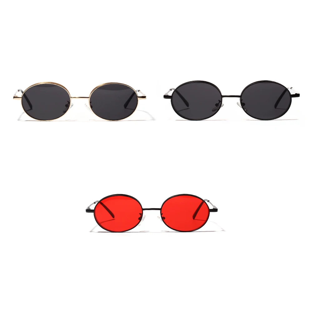 Peekaboo, овальные Винтажные Солнцезащитные очки,, женские, подарок, красный, золотой, черный, Ретро стиль, круглые солнцезащитные очки для мужчин, металлические, uv400, унисекс