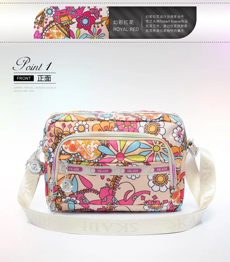 SKADI Повседневная мода женская сумка с несколькими карманами горизонтальная Маленькая женская сумка почтальон