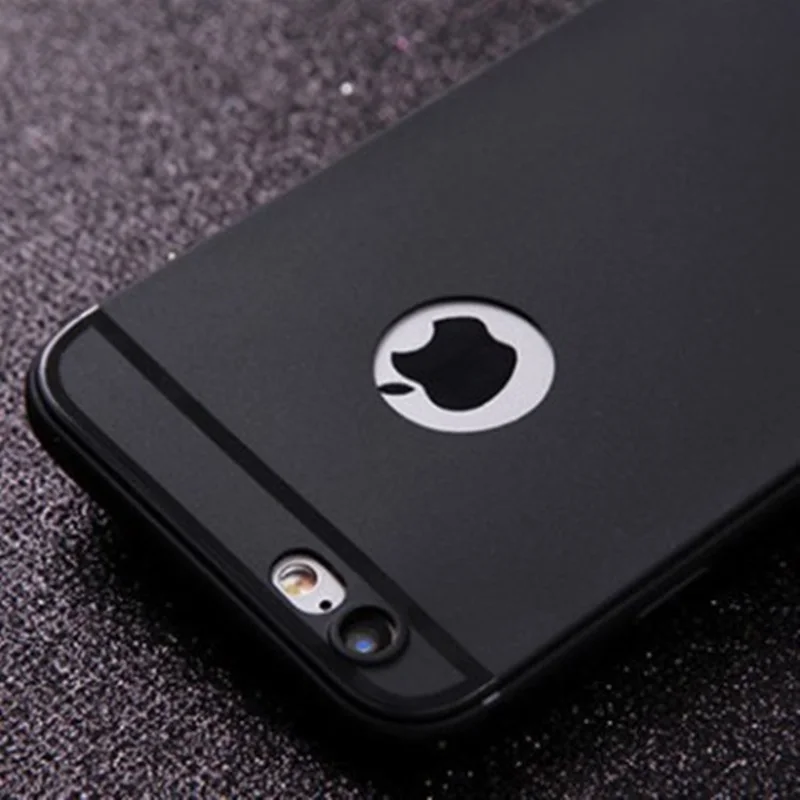 

Iphone 7 Case Logo Expose Phone Case for X 6 6s 7 8 Plus Micro-matte Ultra-thin TPU Soft Cover Case with Dust Plug 7plus Case