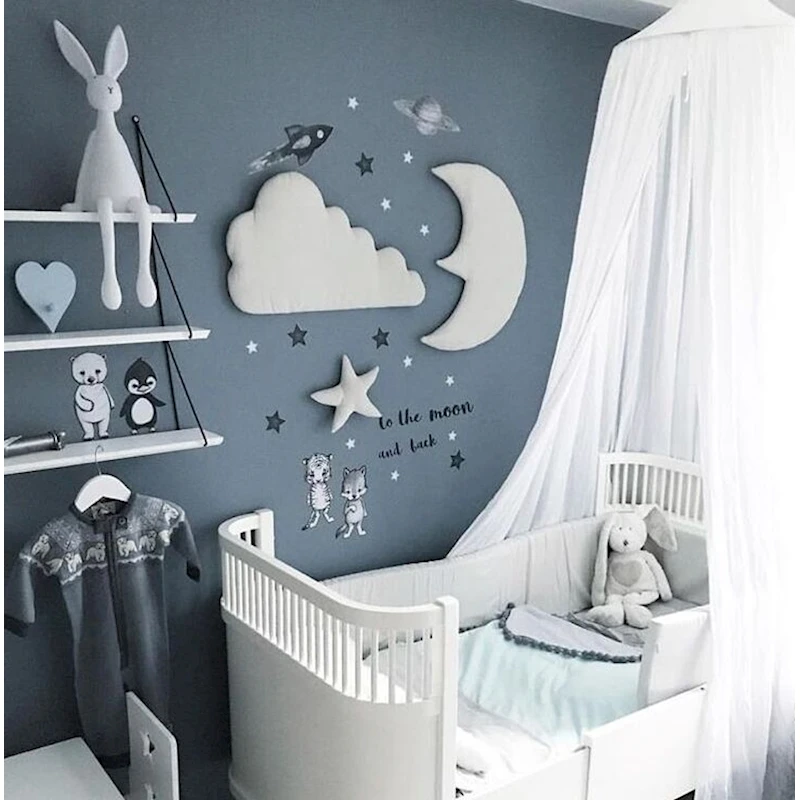Myudi Stiker Dinding Kamar Anak Baru Lahir Warna Polos Hiasan Dinding Kamar Tidur Anak Anak Properti Dekorasi Natal Pesta Boneka Boneka Dan Mewah Hewan Aliexpress