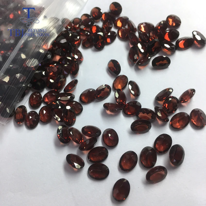 Natural Mozambique Garnet Loose Gemstone Oval 6*8mm ard 7.2ct 5 piece in one lot For 925 sterling silver jewelry mounting Tbj