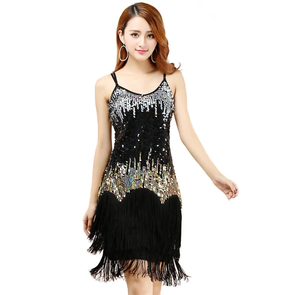 New arrivals sexy tassel latin dance dress for women girls latin dance skirt competition wear on sale
