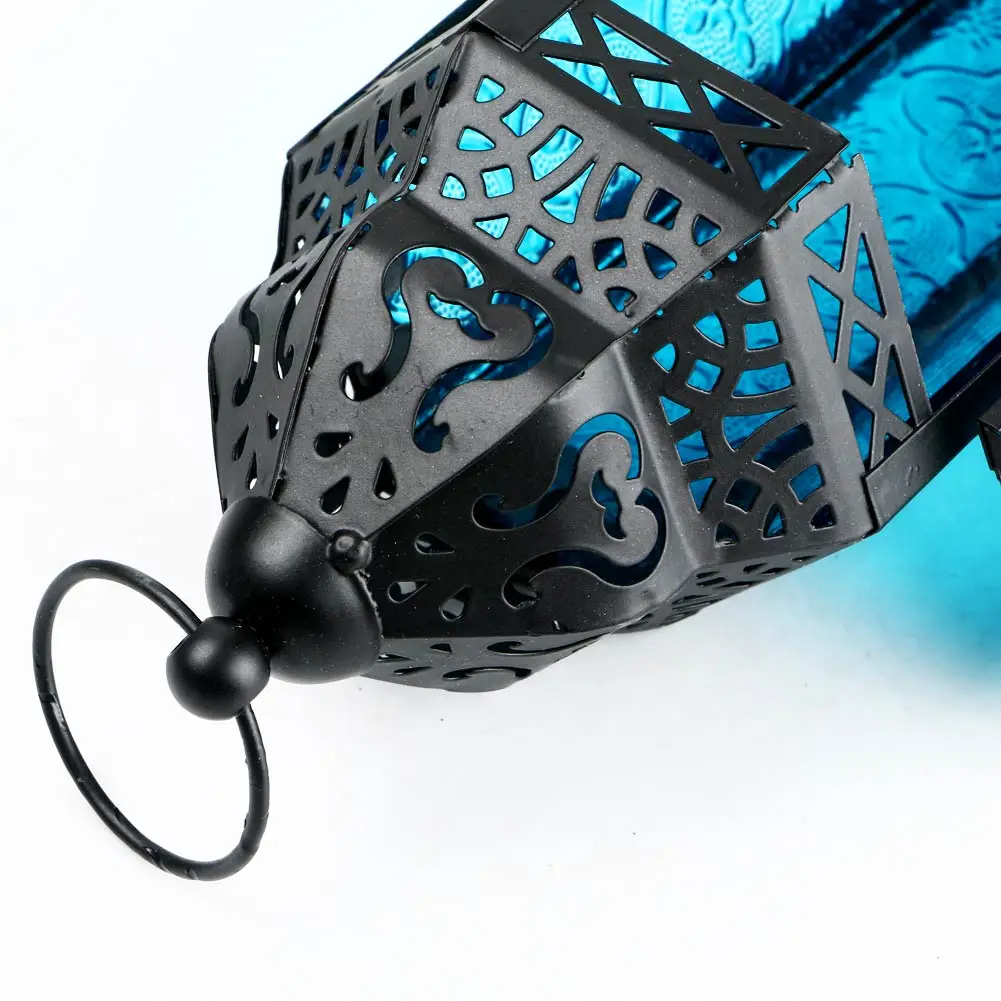 Экзотический восторг марокканский стеклянный металлический фонарь садовый подсвечник стол/подвесной фонарь для вечеринок и свадеб фиолетовый подсвечник