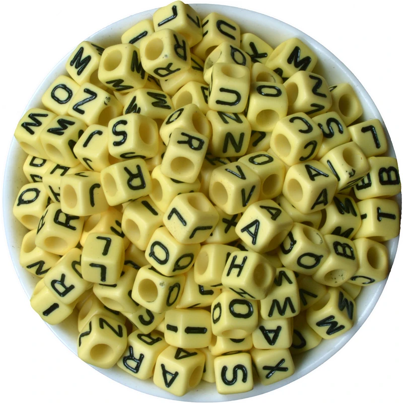 200 шт./партия бусины в виде пустышки 6 х6 мм|alphabet beads|beads namespace beads |
